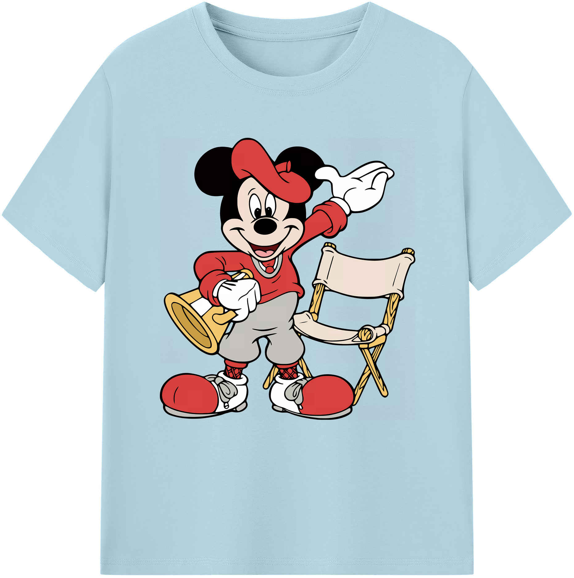 （画像用） ミッキーマウス Mickey Mouse 綿100％半袖Tシャツ（フロントプリント）
